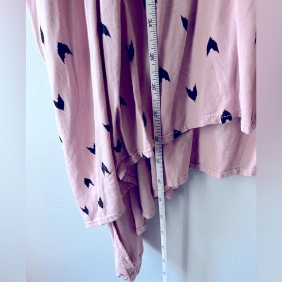 Torrid Midi Challis Sharkbite Shirt Dress size 2X Lavendar Ikat with Chevrons - Picture 9 of 9